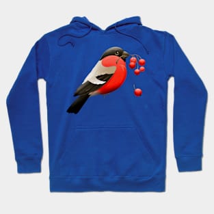 Lovely Red Bird With Fruits Hoodie